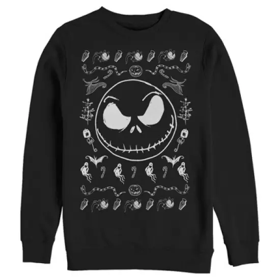 Men's The Nightmare Before Christmas Halloween Jack Skellington Sweater Print Sweatshirt image {3}