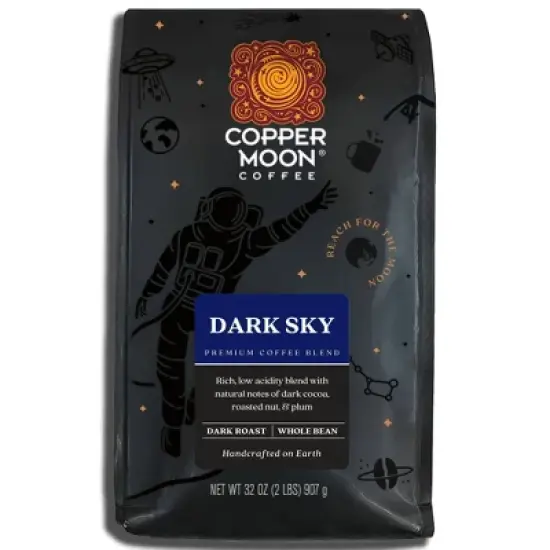 Copper Moon Dark Sky Blend Dark Roast Whole Bean Coffee - 2lbs image {7}