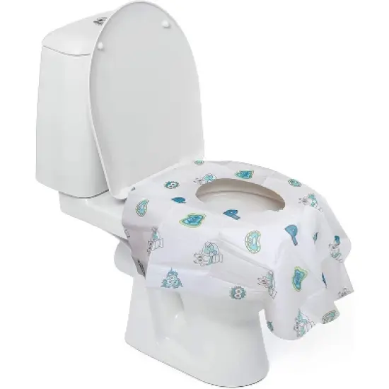 Disposable Toilet Seat Covers for Kids & Adults, 6 Pack - Germ Protect from Public Toilets- Waterproof, Individually-Wrapped, Plastic Lined image {5}