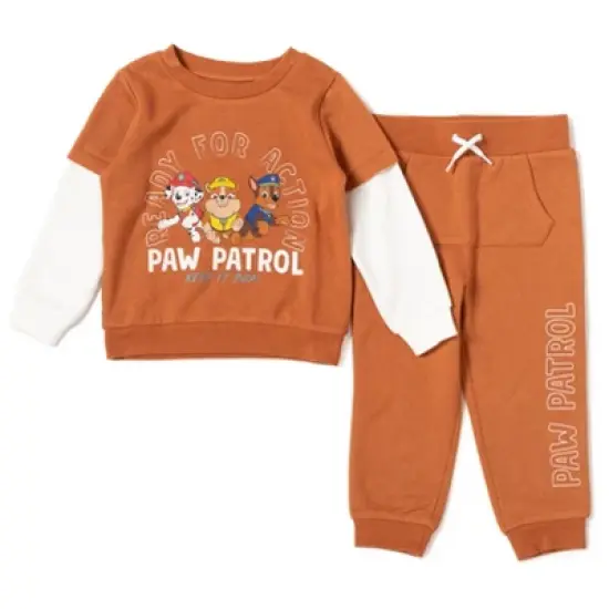 Paw Patrol Rubble Marshall Chase Fleece Jogger Pants and Pullover Sweatshirt Toddler  image {9}