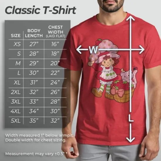 Men's Strawberry Shortcake Custard in The Berry Basket T-Shirt image {5}