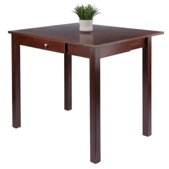 Perrone High Drop Leaf Dining Table Walnut - Winsome image {8}