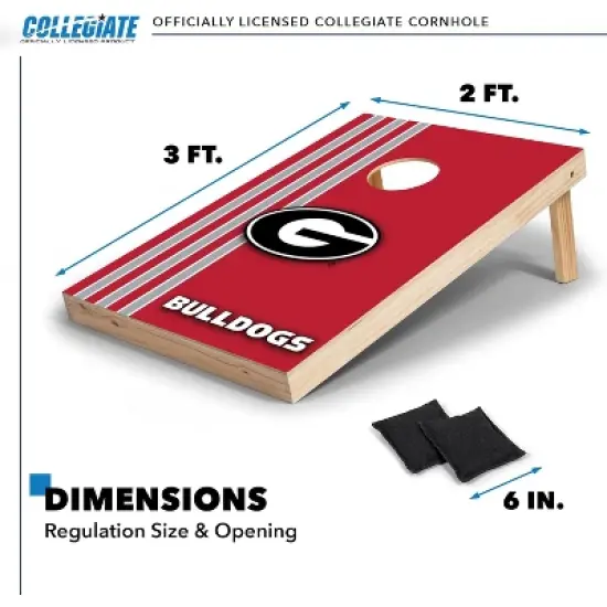 NCAA Georgia Bulldogs 2'x3' Wood Cornhole Set image {5}