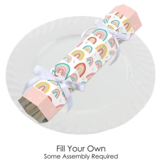 Big Dot of Happiness Hello Rainbow - No Snap Boho Baby Shower and Birthday Party Table Favors - DIY Cracker Boxes - Set of 12 image {1}