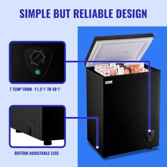 WANAI 17" Mini Chest Freezer BCBD-63 image {4}