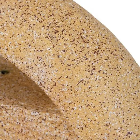 NAYSAYE Fountain Round Cement Water Feature with Two Tier Design for Garden and Patio, Beige and Yellow, 21.7"*21.7"*34.3" image {2}