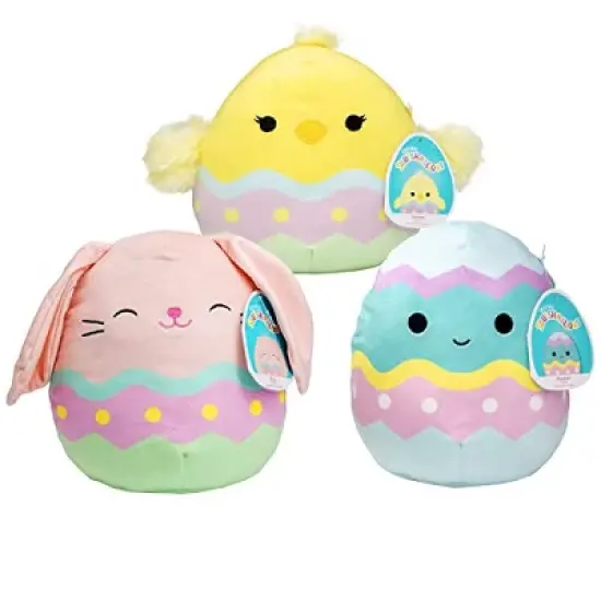 Squishmallows 8" Easter Plush, Set of 3 - Bunny, Chick & Egg - Official Kellytoy - Soft and Squishy Stuffed Animal Toy - Great Gift for Kids - Ages 2+ image {1}