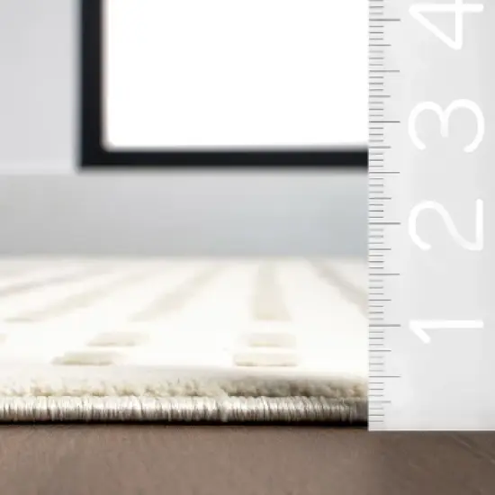 Nuloom Daleyza Checkered Pet Friendly Textured Machine Washable Area Rug image {2}