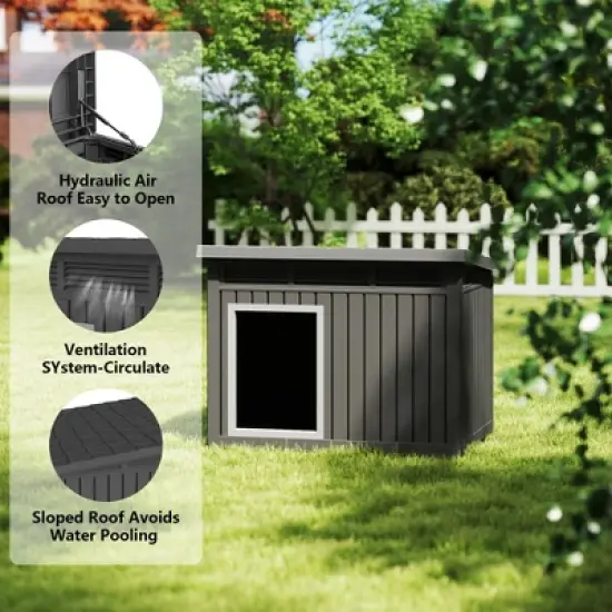 Decksplore Modern & Durable Weather-Resistant Pet House for Medium Dogs image {2}