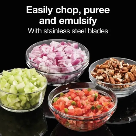 Proctor Silex 3.5 Cup Food Chopper Gray - 72870: Electric Veggie Chopper & Dicer, Dishwasher-Safe, 350W, Silver image {7}