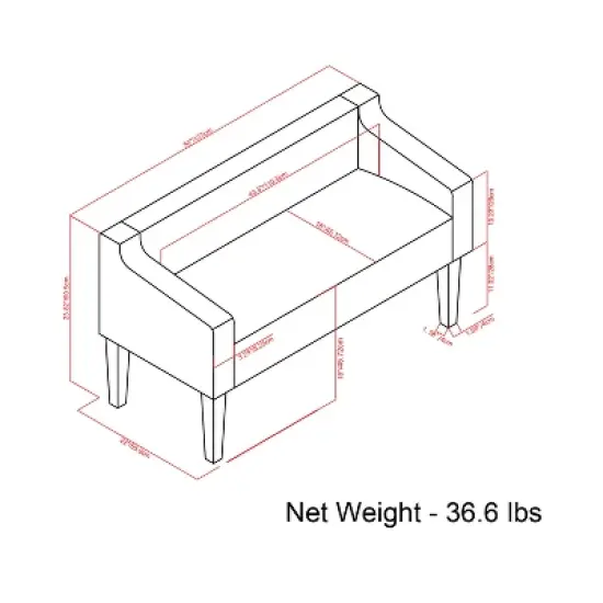 Layla Upholstered Bench  - Wyndenhall image {6}