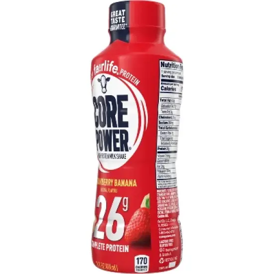 Core Power Strawberry Banana 26G Protein Shake - 14 fl oz Bottle image {6}
