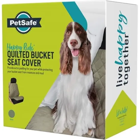 PetSafe Happy Ride Waterproof & Machine Washable Quilted Seat Cover for Pets, Fits Most Vehicles, Green (57"L x 56"W) image {4}