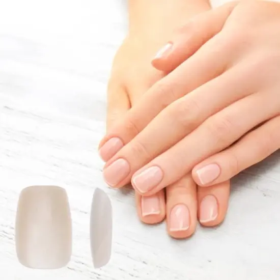 Unique Bargains Women's Full Coverage Fake Nails XS Apricot 1 Pc image {1}