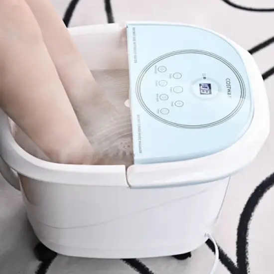 Costway Foot Spa Bath Massager w/ 2-Angle Shower & Motorized Rollers image {2}
