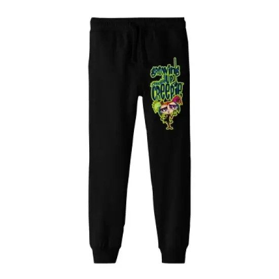 Bioworld Growing Up Creepie Full Color Logo Youth Black Graphic Jogger Pants image {2}