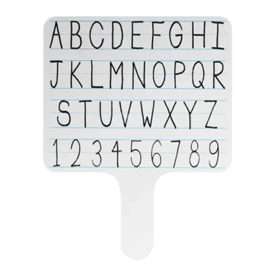 Flipside Products Two-Sided Rectangular Dry Erase Writing Paddle, Lined/Blank, 7.75" x 10", Pack of 6 image {2}