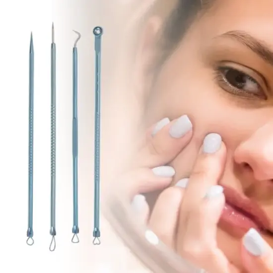 Unique Bargains Heart Facial Pimple Extractor Kit 1 Set image {3}