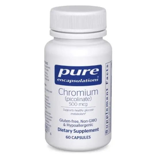 Pure Encapsulations Chromium (Picolinate) 500 mcg - for Lipid & Carbs Metabolism* - Superior Absorption Chromium - Vegan & Gluten Free image {9}