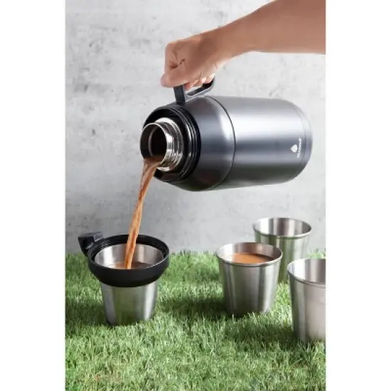 Manna 64oz Stack Growler Black: Insulated Stainless Steel Water Bottle for Hot & Cold Beverages, Double-Wall Construction image {5}