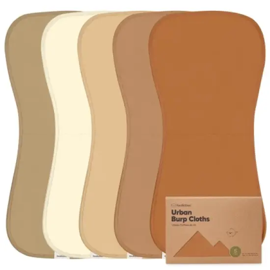 5pk Urban Baby Burp Cloths, Organic Burping Cloth for Babies, Burp Rags for Baby Girls, Boys image {23}