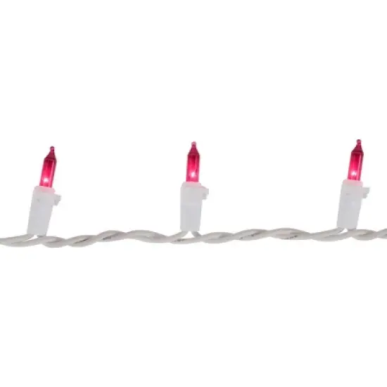 Northlight Mini Incandescent Christmas Lights - Pink - 7' White Wire - 35ct image {4}