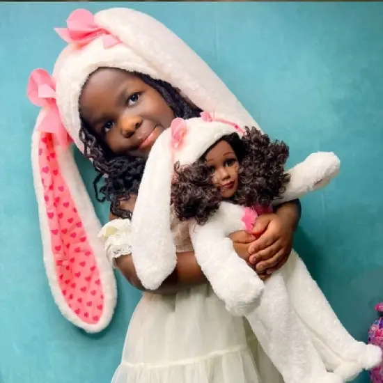 Playtime by Eimmie Easter Bunny Outfit for 18" Dolls with Matching Child Accessories image {4}