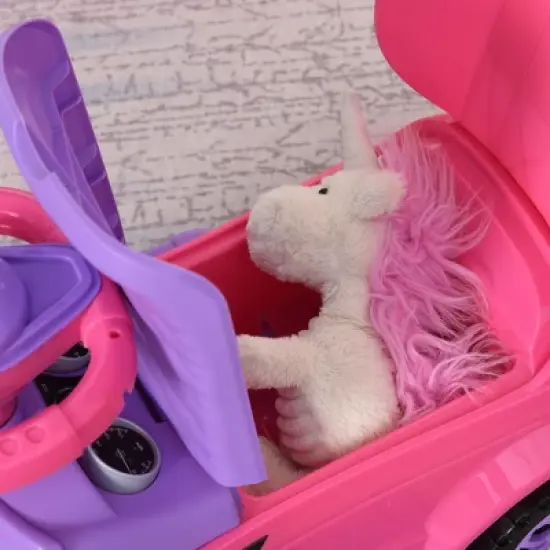 Aosom 3 In 1 Push Cars for Toddlers Kid Ride on Push Car Stroller Sliding Walking Car with Horn Music Light Function Secure Bar Ride on Toy for Boy Girl 1-3 Years Old image {3}