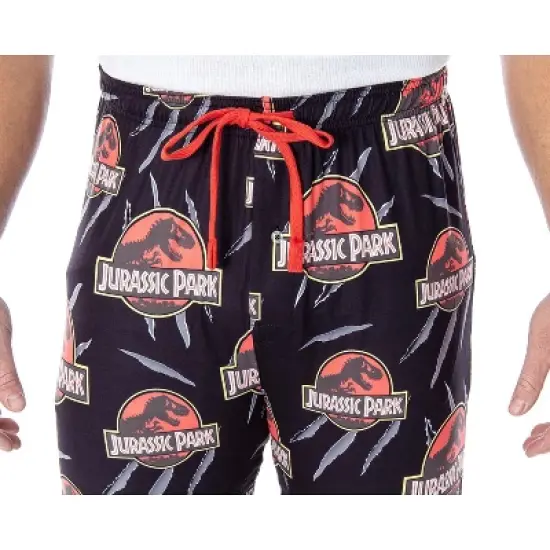 Jurassic Park Men's Allover Pattern Sleep Lounge Pajama Pants image {1}