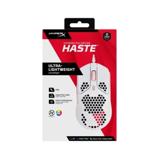HyperX Pulsefire Haste Wired Gaming Mouse for PC - Pink/White image {11}