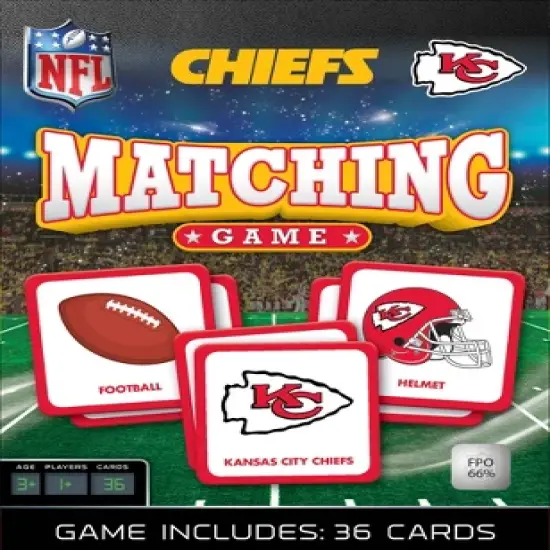MasterPieces Officially Licensed NFL Kansas City Chiefs Matching Game for Kids and Families image {1}