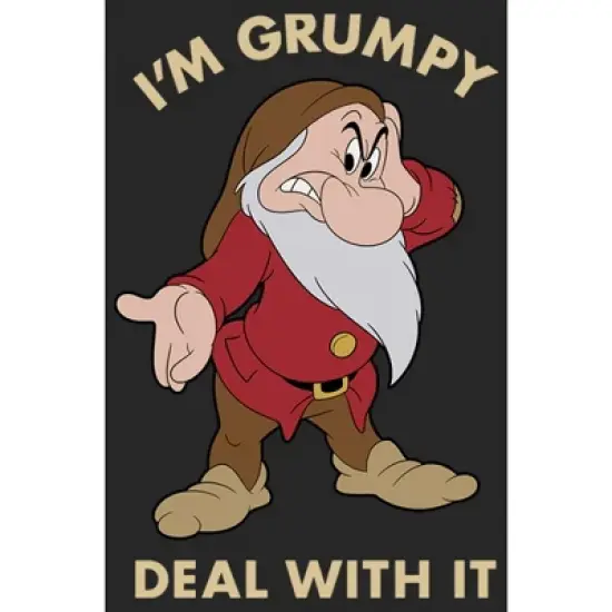 Men's Snow White and the Seven Dwarves Grumpy Deal With It T-Shirt image {1}