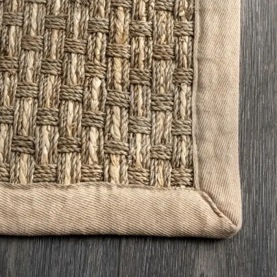 nuLOOM Spero Seagrass Basketweave Area Rug image {3}