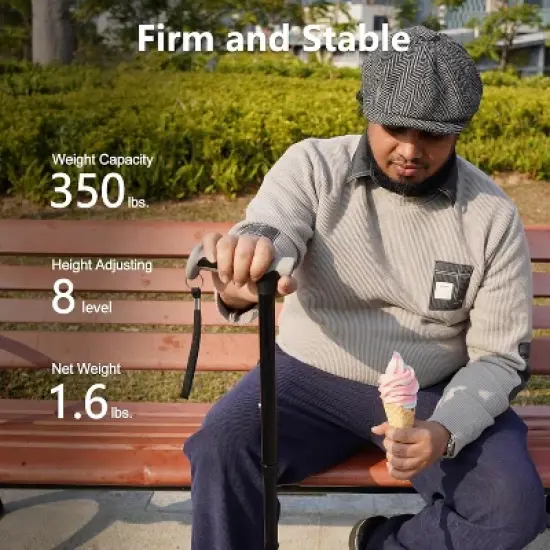 Attop Walking Cane, Folding, Adjustable, Lightweight, Walking Canes for Men & Women, Soft Ergonomic Handle, Walking Sticks for Seniors & Adults image {4}