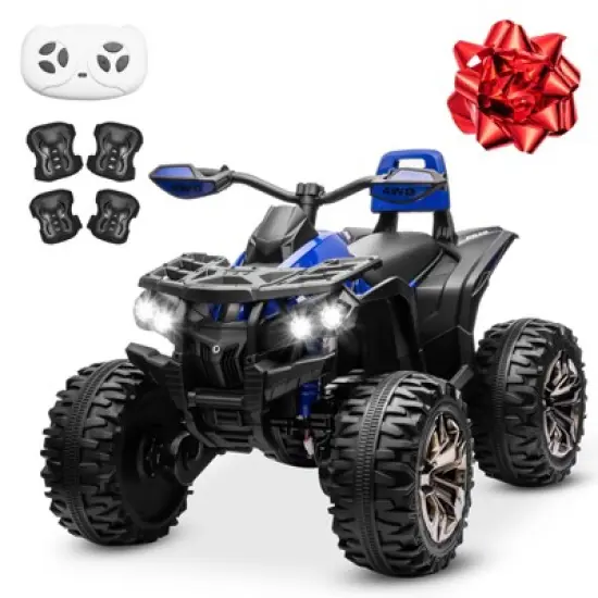 JOYRACER 24V Kids Ride-On ATV, 2-Seater 4-Wheeler Quad Electric Powerful Car w/ 800W Motor, Remote, High/Low Speed, Bluetooth/MP3 & LED for Big Kids image {10}