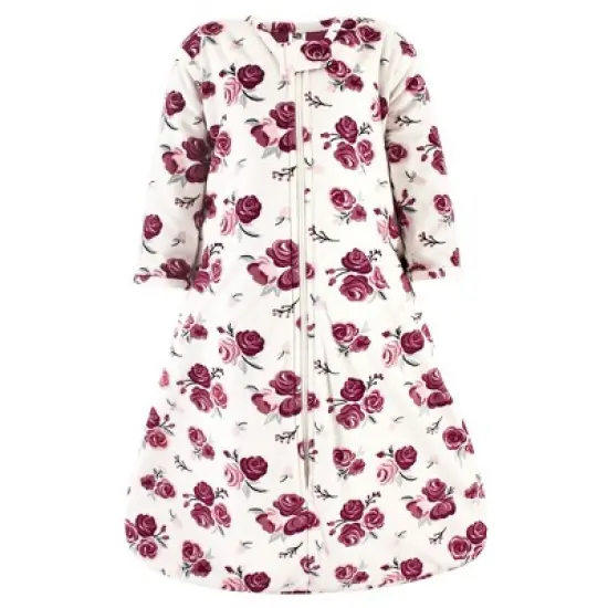 Hudson Baby Infant Girl Long Sleeve Plush Faux Fur Sleeping Bag, Wearable Blanket, Rose image {3}