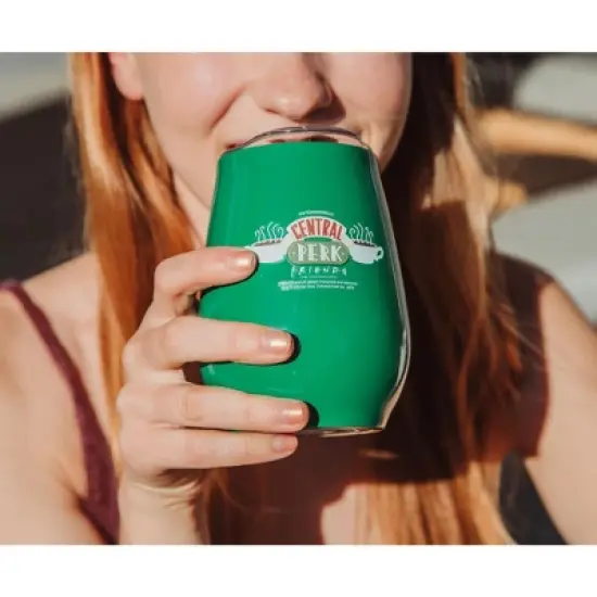 Silver Buffalo Friends Central Perk Double-Walled Stainless Steel Wine Tumbler | 10 Ounces image {5}