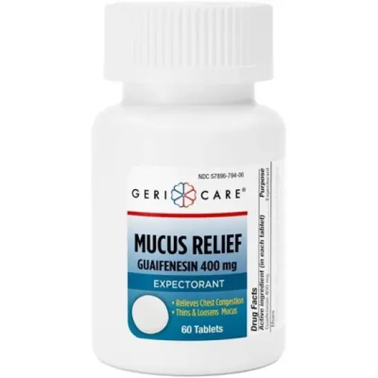 Gericare Guaifenesin 400Mg Mucus Relief Tablet, 60 Ct image {3}