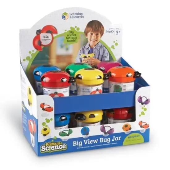 Learning Resources Primary Science Big View Bug Jars - 12pc image {1}