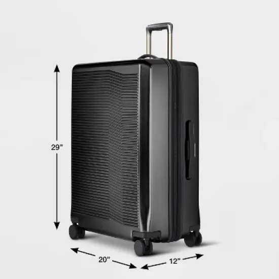 Signature Hardside Large Checked Spinner Suitcase - Open Story&trade; image {8}