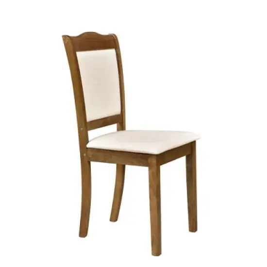 5-Piece Wood Dining Table Set with Upholstered Chairs-ModernLuxe image {6}