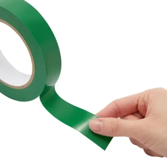 Stockroom Plus 2 Rolls Floor Marking Tape, 1 in x 36 Yards, 0.16mm, Vinyl Pinstripe Tape for Vehicles, Classroom, Warehouse, Gym, Green image {4}