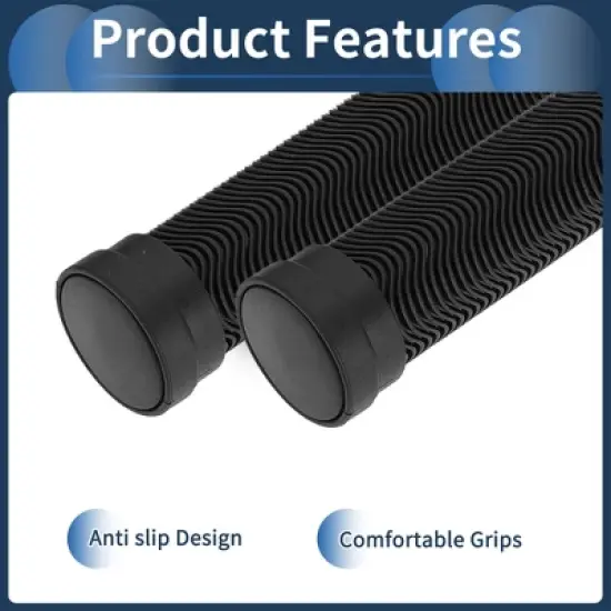Unique Bargains Bike Handlebar Grips Covers 5.9" Black 1 Pair image {4}