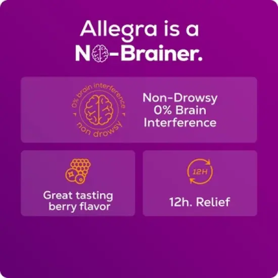 Children's Allegra 12 Hour Allergy Relief Liquid - Berry Flavor - Fexofenadine Hydrochloride image {4}