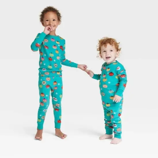 Toddler Feliz Navidad Matching Family Pajama Set - Wondershop&trade; with Dia Pacheco Blue image {4}