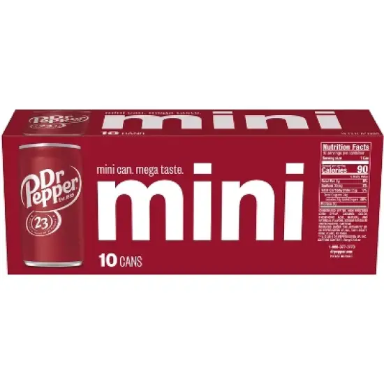 Dr Pepper Soda - 10pk/7.5 fl oz Mini Cans image {4}