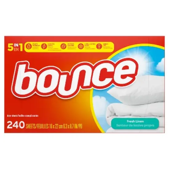 Bounce Fresh Linen Fabric Softener Dryer Sheets - 240ct image {1}