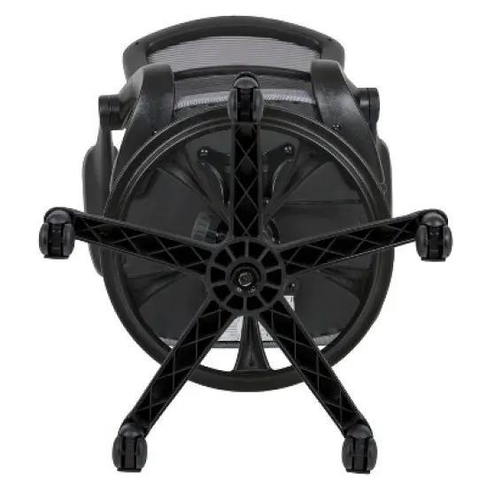 Flash Furniture Mid-Back Mesh Ergonomic Drafting Chair with Adjustable Foot Ring and Flip-Up Arms image {9}