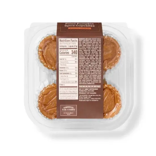 Gourmet Pumpkin Spice Cupcakes - 11.5oz/4ct - Favorite Day&trade; image {2}