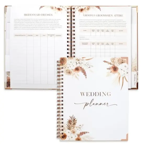Beautiful Boho Wedding Planner Book and Organizer &ndash; Engagement Gift for Newly Engaged Couples, Future Brides and Grooms image {3}